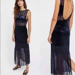 Free People Dresses - NEW Free People Keep in Line Velvet Midi Dress XS Free People Dresses - NEW Free People Keep in Line Velvet Midi Dress XS